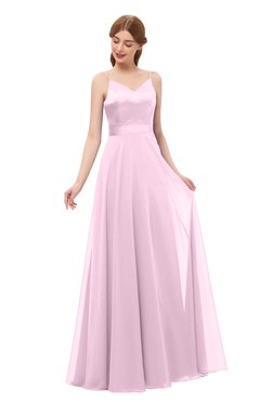 ColsBM Ocean Baby Pink Bridesmaid Dresses Elegant A-line Backless Floor Length Sleeveless Sash