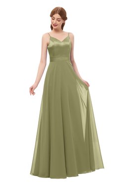 ColsBM Ocean Cedar Bridesmaid Dresses Elegant A-line Backless Floor Length Sleeveless Sash