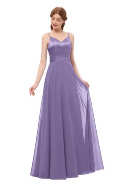 ColsBM Ocean Chalk Violet Bridesmaid Dresses Elegant A-line Backless Floor Length Sleeveless Sash