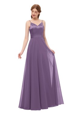 ColsBM Ocean Chinese Violet Bridesmaid Dresses Elegant A-line Backless Floor Length Sleeveless Sash