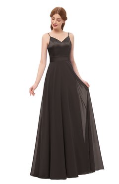 ColsBM Ocean Fudge Brown Bridesmaid Dresses Elegant A-line Backless Floor Length Sleeveless Sash
