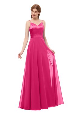 ColsBM Ocean Fuschia Bridesmaid Dresses Elegant A-line Backless Floor Length Sleeveless Sash