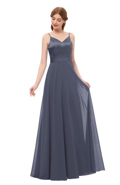 ColsBM Ocean Nightshadow Blue Bridesmaid Dresses Elegant A-line Backless Floor Length Sleeveless Sash