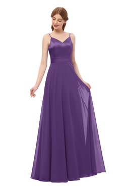 ColsBM Ocean Pansy Bridesmaid Dresses Elegant A-line Backless Floor Length Sleeveless Sash