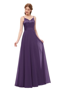 ColsBM Ocean Violet Bridesmaid Dresses Elegant A-line Backless Floor Length Sleeveless Sash
