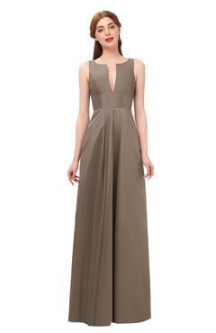 ColsBM Jayla Ginger Snap Bridesmaid Dresses Sleeveless Sexy Zipper V-neck Floor Length Pleated