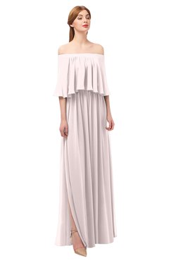 ColsBM Clair Angel Wing Bridesmaid Dresses Glamorous Zipper Ruching Floor Length Off The Shoulder Short Sleeve
