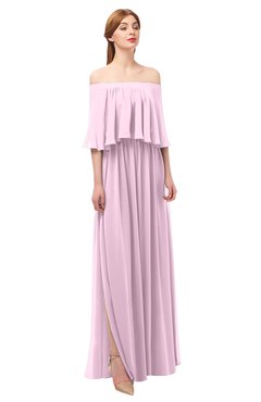 ColsBM Clair Fairy Tale Bridesmaid Dresses Glamorous Zipper Ruching Floor Length Off The Shoulder Short Sleeve