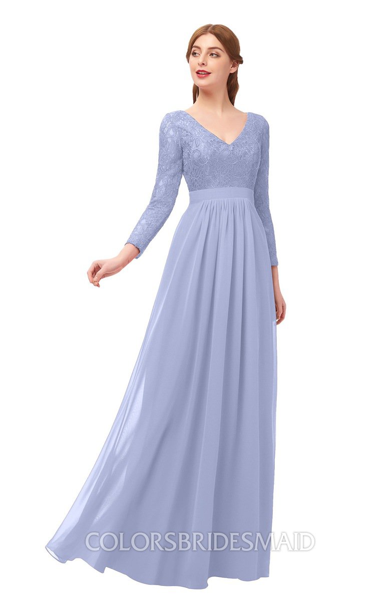long sleeve lavender bridesmaid dresses