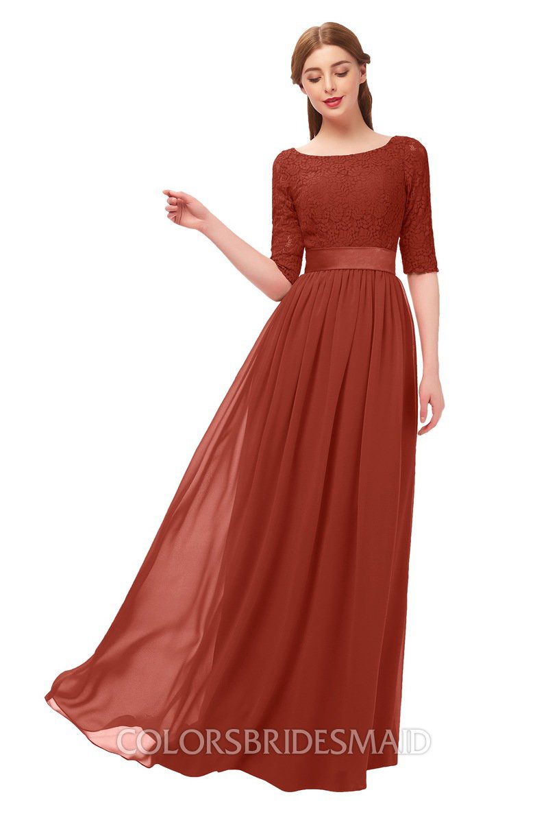 rust rose bridesmaid dresses