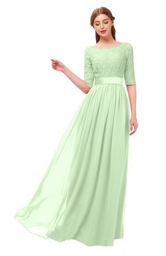 ColsBM Payton Seacrest Bridesmaid Dresses Sash A-line Modest Bateau Half Length Sleeve Zip up