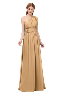 ColsBM Avery Desert Mist Bridesmaid Dresses One Shoulder Ruching Glamorous Floor Length A-line Backless