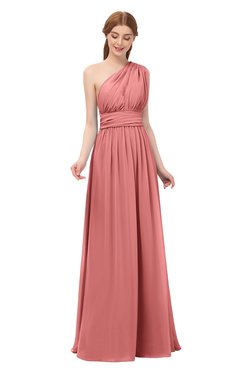 ColsBM Avery Lantana Bridesmaid Dresses One Shoulder Ruching Glamorous Floor Length A-line Backless
