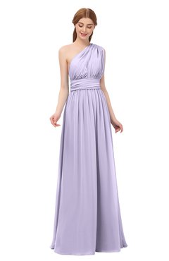 ColsBM Avery Light Purple Bridesmaid Dresses One Shoulder Ruching Glamorous Floor Length A-line Backless