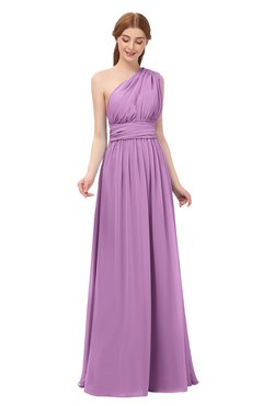 ColsBM Avery Orchid Bridesmaid Dresses One Shoulder Ruching Glamorous Floor Length A-line Backless