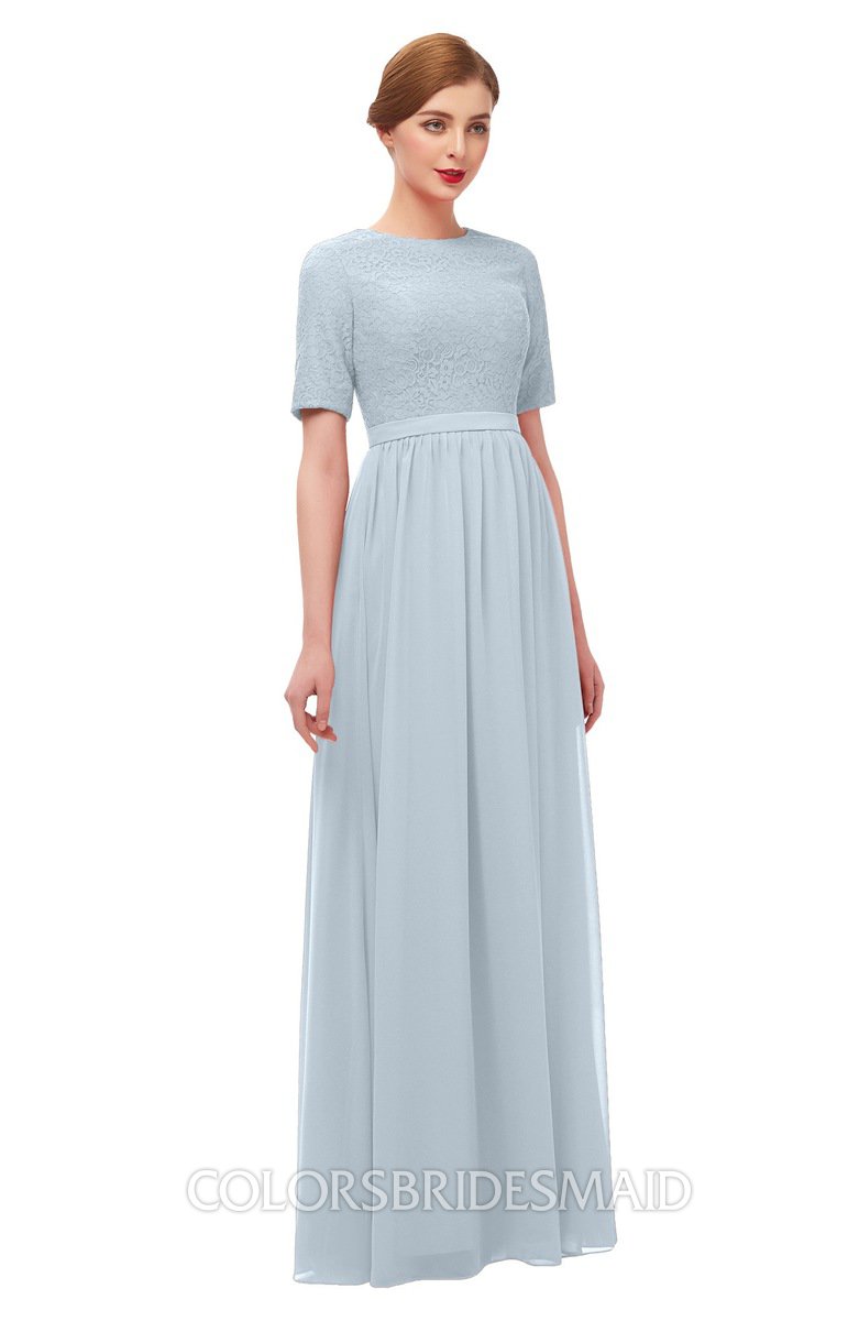 ColsBM Ansley Illusion Blue Bridesmaid Dresses - ColorsBridesmaid