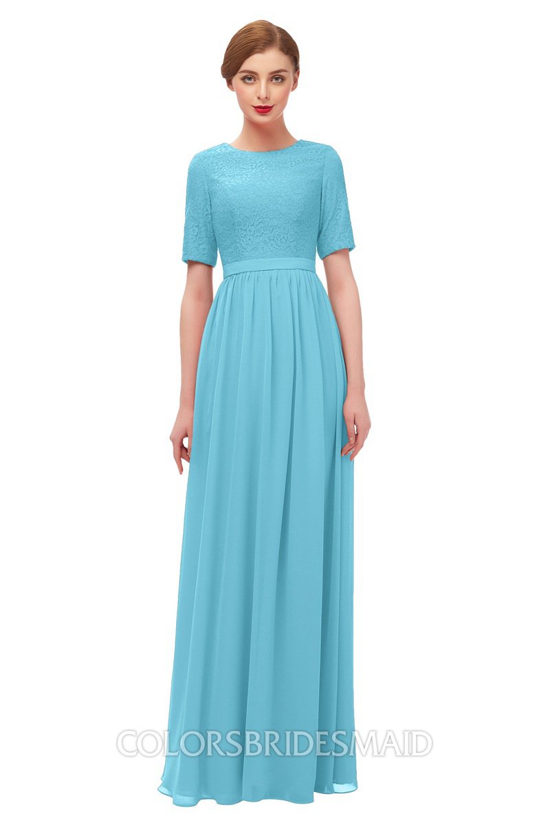 Light Blue Dress Modest Online Deals ...