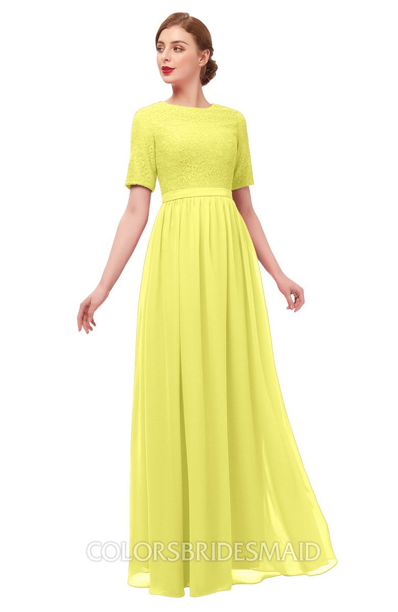 ColsBM Ansley Pale Yellow Bridesmaid Dresses - ColorsBridesmaid