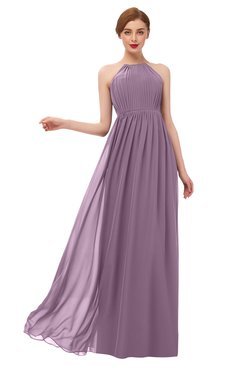 ColsBM Peyton Valerian Bridesmaid Dresses Pleated Halter Sleeveless Half Backless A-line Glamorous