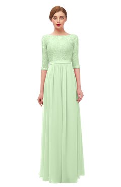 ColsBM Neriah Seacrest Bridesmaid Dresses Lace Antique Zipper Boat Floor Length Half Length Sleeve