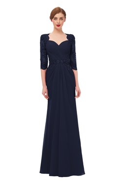ColsBM Bronte Dark Sapphire Bridesmaid Dresses Elbow Length Sleeve Pleated Mermaid Zipper Floor Length Glamorous