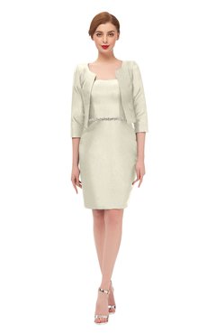 ColsBM Demi Egret Bridesmaid Dresses Knee Length Elegant Strapless Half Length Sleeve Sash Sheath