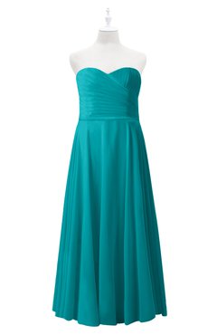 ColsBM Miah Teal Plus Size Bridesmaid Dresses Sleeveless Sweetheart Pleated Sexy A-line Floor Length