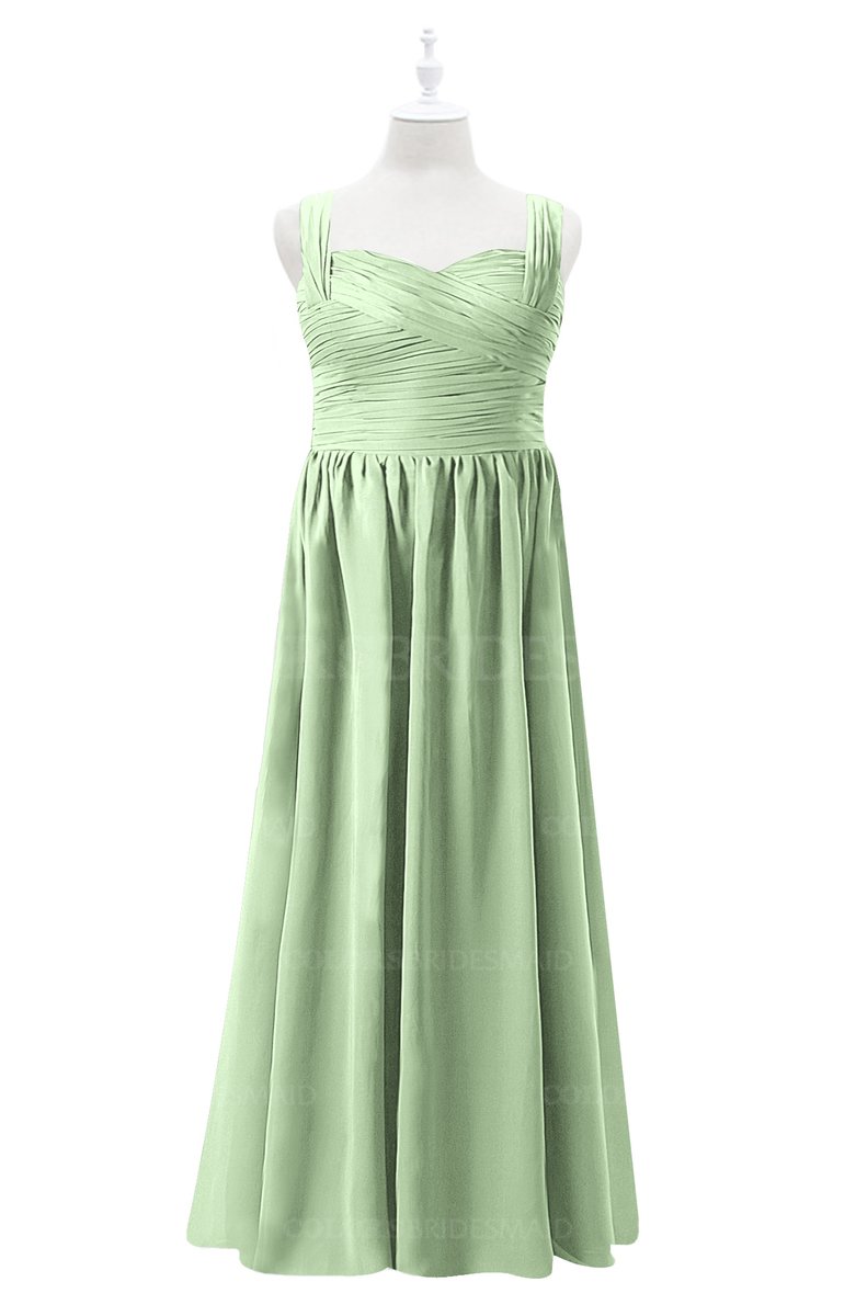 camille la vie green dress Zapaka Women Grey Green Bridesmaid Dress with Slit Square Neck Printed  Flower Wedding Guest Dress – ZAPAKA main image 1