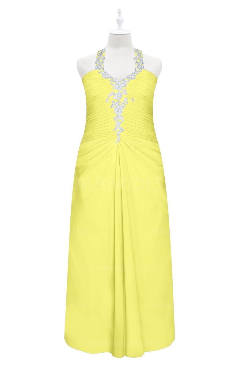ColsBM Ruth Pale Yellow Plus Size Bridesmaid Dresses ColsBM Ruth Pale Yellow Plus Size Bridesmaid Dresses