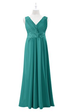 ColsBM Malaysia Porcelain Plus Size Bridesmaid Dresses Floor Length Sleeveless V-neck Sexy A-line Zipper