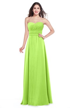 ColsBM Jadyn Bright Green Bridesmaid Dresses Zip up Classic Strapless Pleated A-line Floor Length