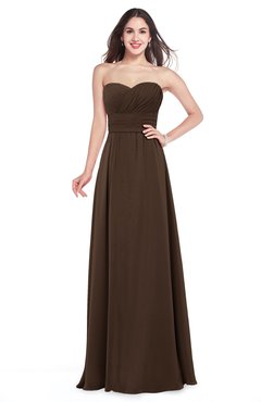 ColsBM Jadyn Copper Bridesmaid Dresses Zip up Classic Strapless Pleated A-line Floor Length
