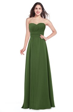 ColsBM Jadyn Garden Green Bridesmaid Dresses Zip up Classic Strapless Pleated A-line Floor Length