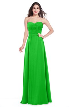 ColsBM Jadyn Jasmine Green Bridesmaid Dresses Zip up Classic Strapless Pleated A-line Floor Length
