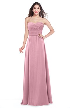 ColsBM Jadyn Light Coral Bridesmaid Dresses Zip up Classic Strapless Pleated A-line Floor Length