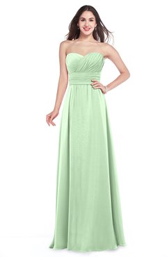 ColsBM Jadyn Light Green Bridesmaid Dresses Zip up Classic Strapless Pleated A-line Floor Length