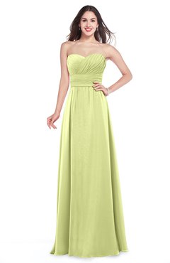 ColsBM Jadyn Lime Green Bridesmaid Dresses Zip up Classic Strapless Pleated A-line Floor Length