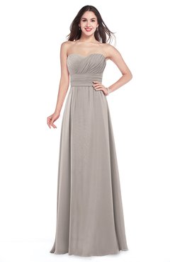 ColsBM Jadyn Mushroom Bridesmaid Dresses Zip up Classic Strapless Pleated A-line Floor Length