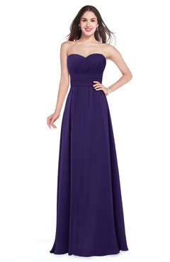 ColsBM Jadyn Royal Purple Bridesmaid Dresses Zip up Classic Strapless Pleated A-line Floor Length