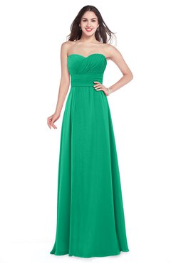 ColsBM Jadyn Sea Green Bridesmaid Dresses Zip up Classic Strapless Pleated A-line Floor Length