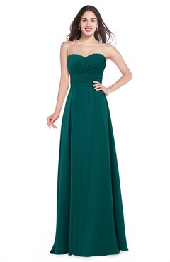 ColsBM Jadyn Shaded Spruce Bridesmaid Dresses Zip up Classic Strapless Pleated A-line Floor Length