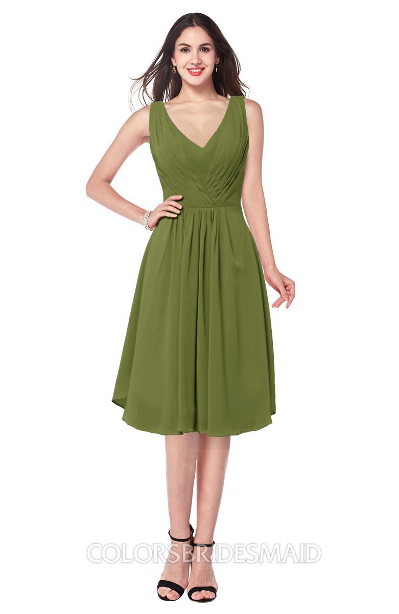 olive green bridal dresses