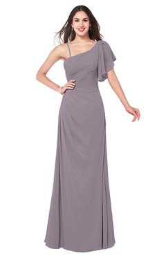 ColsBM Marisol Cameo Bridesmaid Dresses Sheath Asymmetric Neckline Short Sleeve Glamorous Zipper Floor Length
