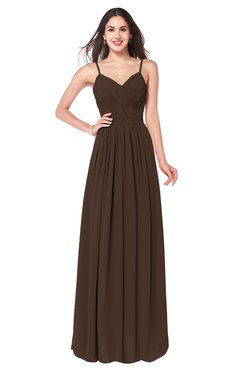 ColsBM Kinley Copper Bridesmaid Dresses Sleeveless Sexy Half Backless Pleated A-line Floor Length