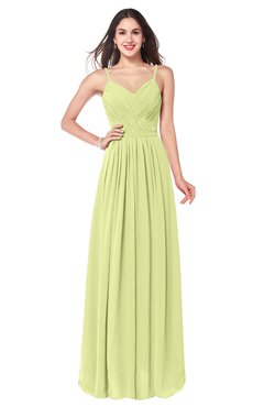 ColsBM Kinley Lime Green Bridesmaid Dresses Sleeveless Sexy Half Backless Pleated A-line Floor Length