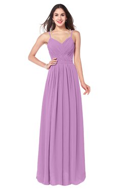 ColsBM Kinley Orchid Bridesmaid Dresses Sleeveless Sexy Half Backless Pleated A-line Floor Length