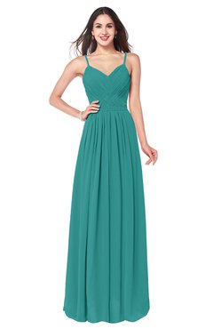 ColsBM Kinley Porcelain Bridesmaid Dresses Sleeveless Sexy Half Backless Pleated A-line Floor Length