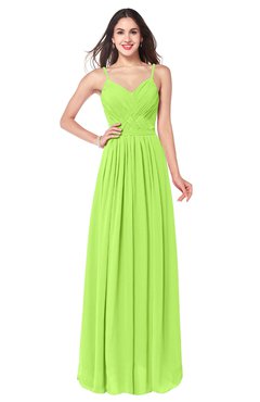ColsBM Kinley Sharp Green Bridesmaid Dresses Sleeveless Sexy Half Backless Pleated A-line Floor Length