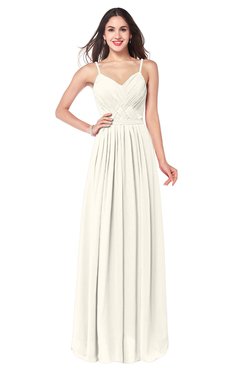 ColsBM Kinley Whisper White Bridesmaid Dresses Sleeveless Sexy Half Backless Pleated A-line Floor Length