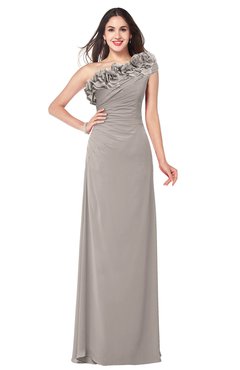 ColsBM Jazlyn Fawn Bridesmaid Dresses Elegant Floor Length Half Backless Asymmetric Neckline Sleeveless Flower